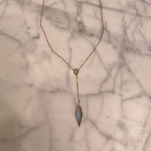 Blue gemstone gold necklace